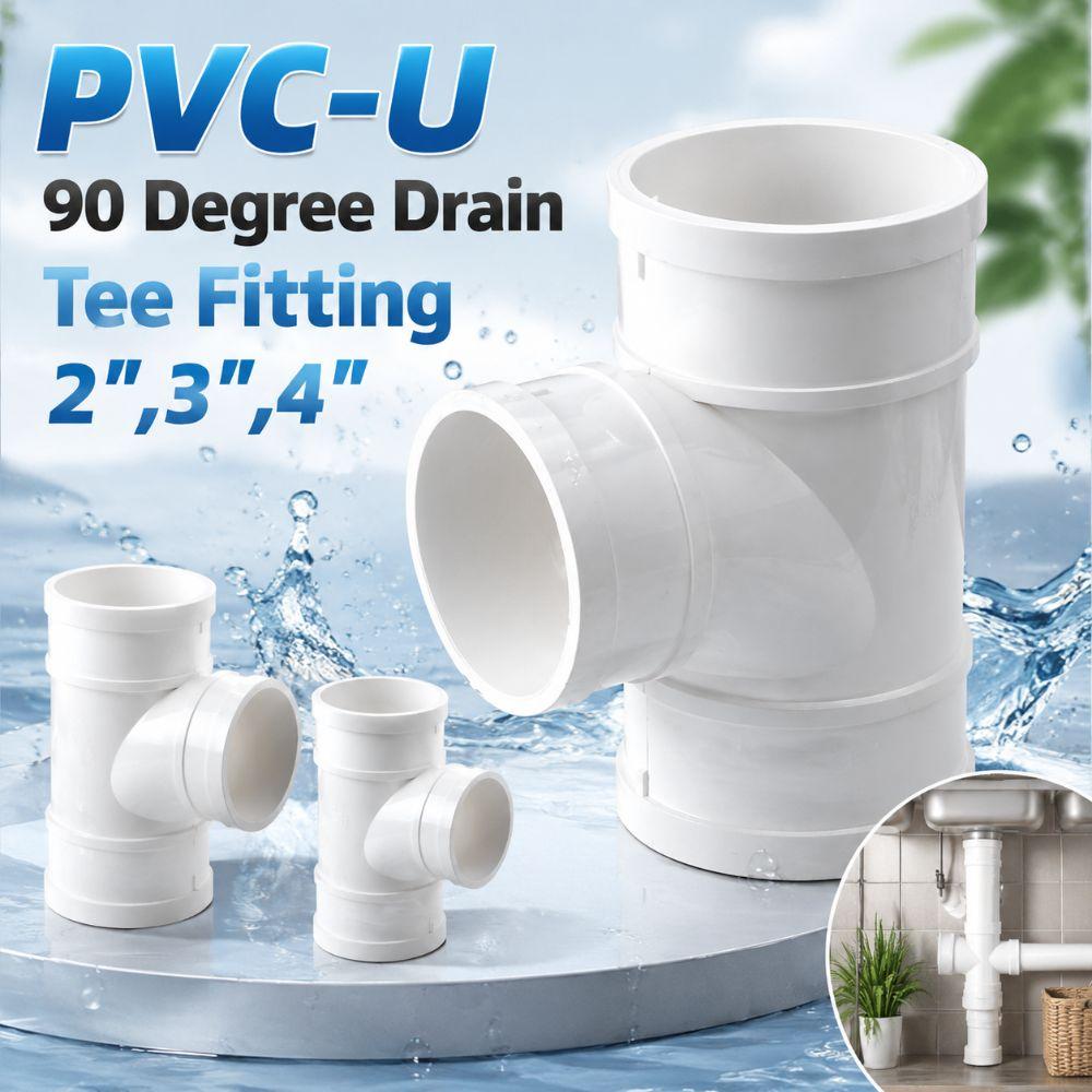 Corrosion-Resistant 3-Way Drainage Pipe Fittings 2",3",4" Drain Pipe Joint  Pipeline Accessories