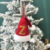 Mini Letter Christmas Hat Christmas Tree Pendant Decorations Hanging Ornament Cute Plush Velet Santa's Hat Christmas Home Decor