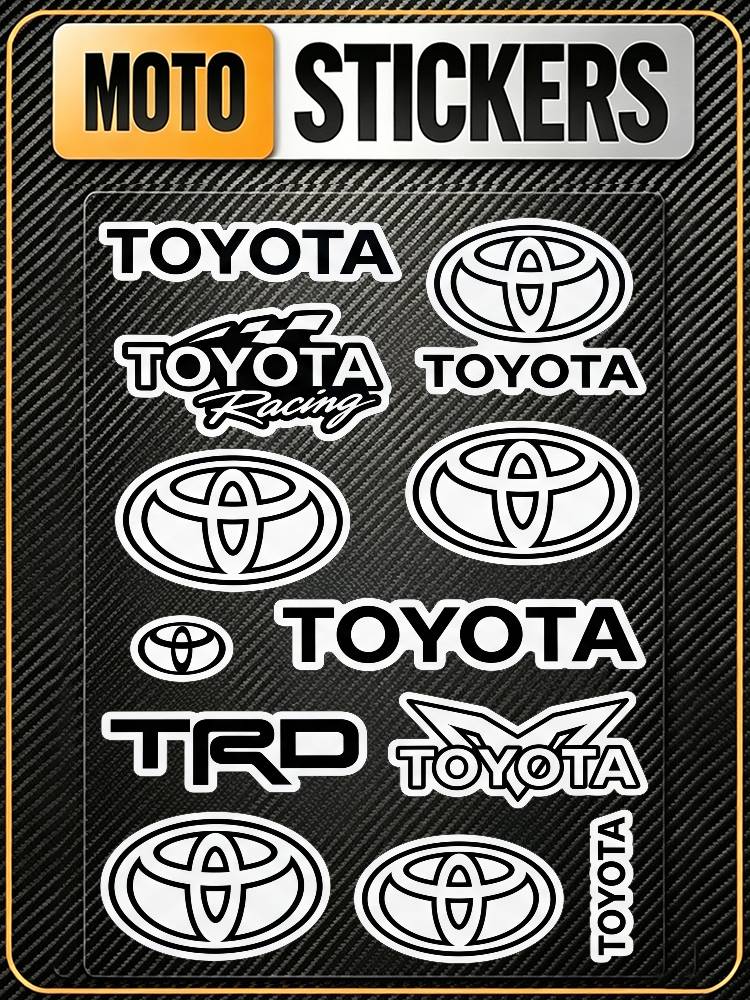 FOR TOYOTA TRO GR Multi Scene Waterproof Reflective Scratch Cover Stickers Fit Auto Motorcycle Helmet Refrigerator Water Cup