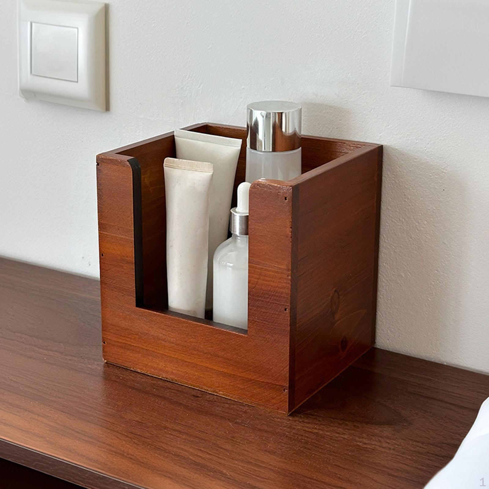 

Косметический органайзер-коробка из дерева для хранения косметики и ювелирных изделий 15.5cmx13.5cmx15.5cm