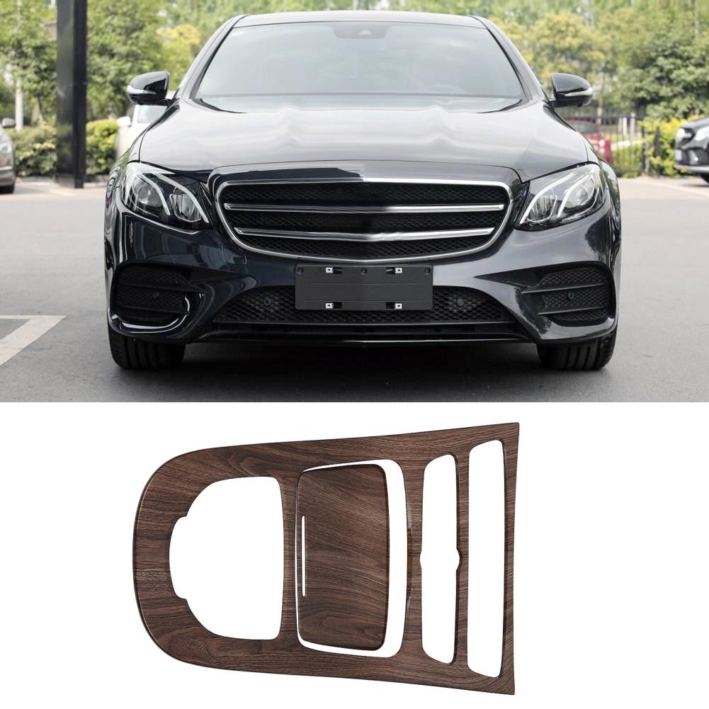 2ks Kryt ozdobného panelu řadicí páky konzoly pro Mercedes Benz E class W213 16 18 Ořechově hnědé dřevo