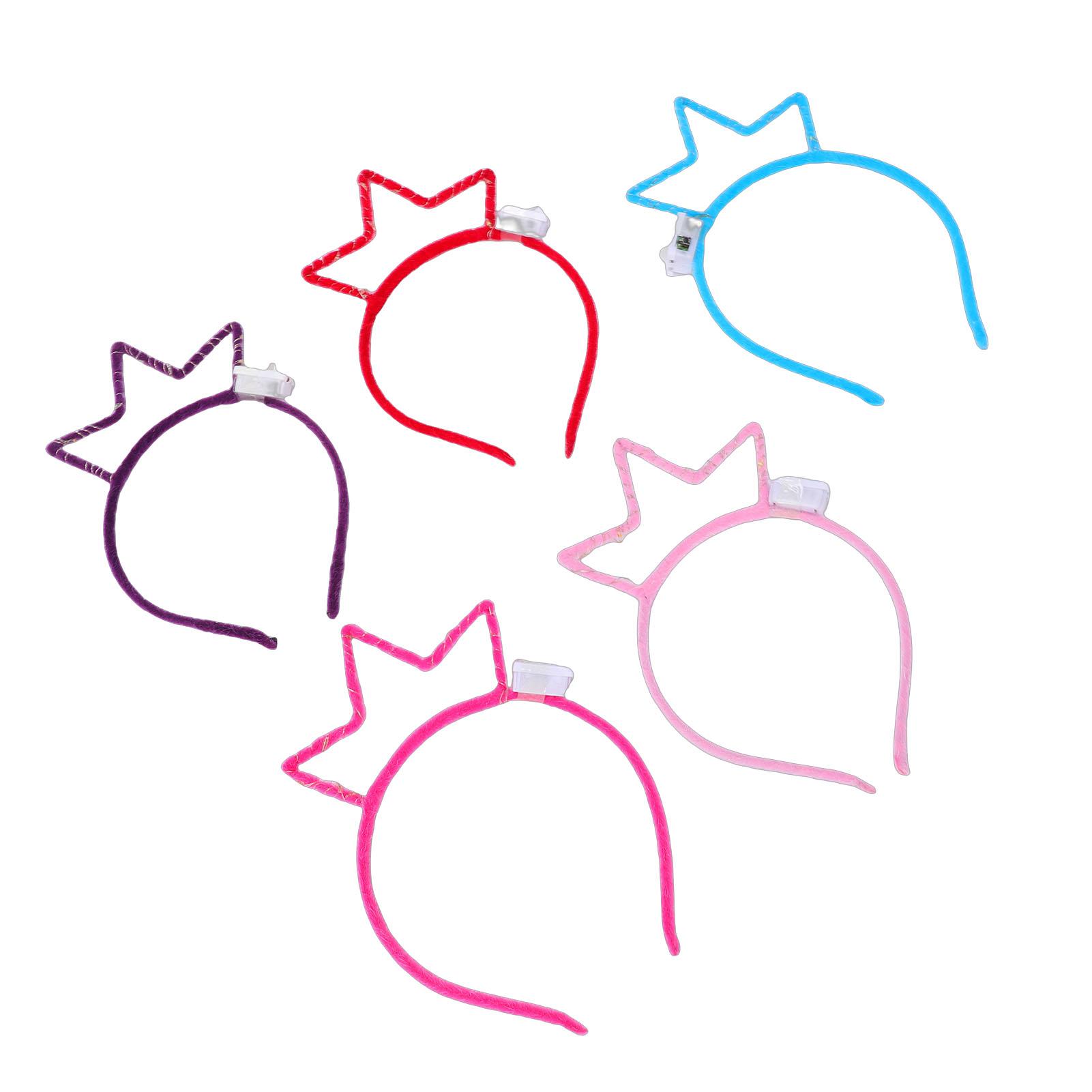 

10pcs LED Headband 3 Flashing Modes Glow in The Dark Crown Headband Hair Hoop for Birthday Concerts Parties