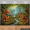 2D Magischer Pilz Feenwald Kulisse Fotografie Hintergrund