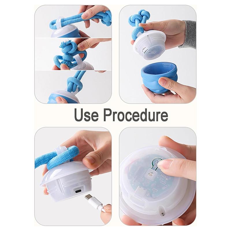 Bite-Resistant Electric Toy Ball For Dogs Automatic Bouncing Led Lighting Electric Jumping Ball Interactive Dog Ball