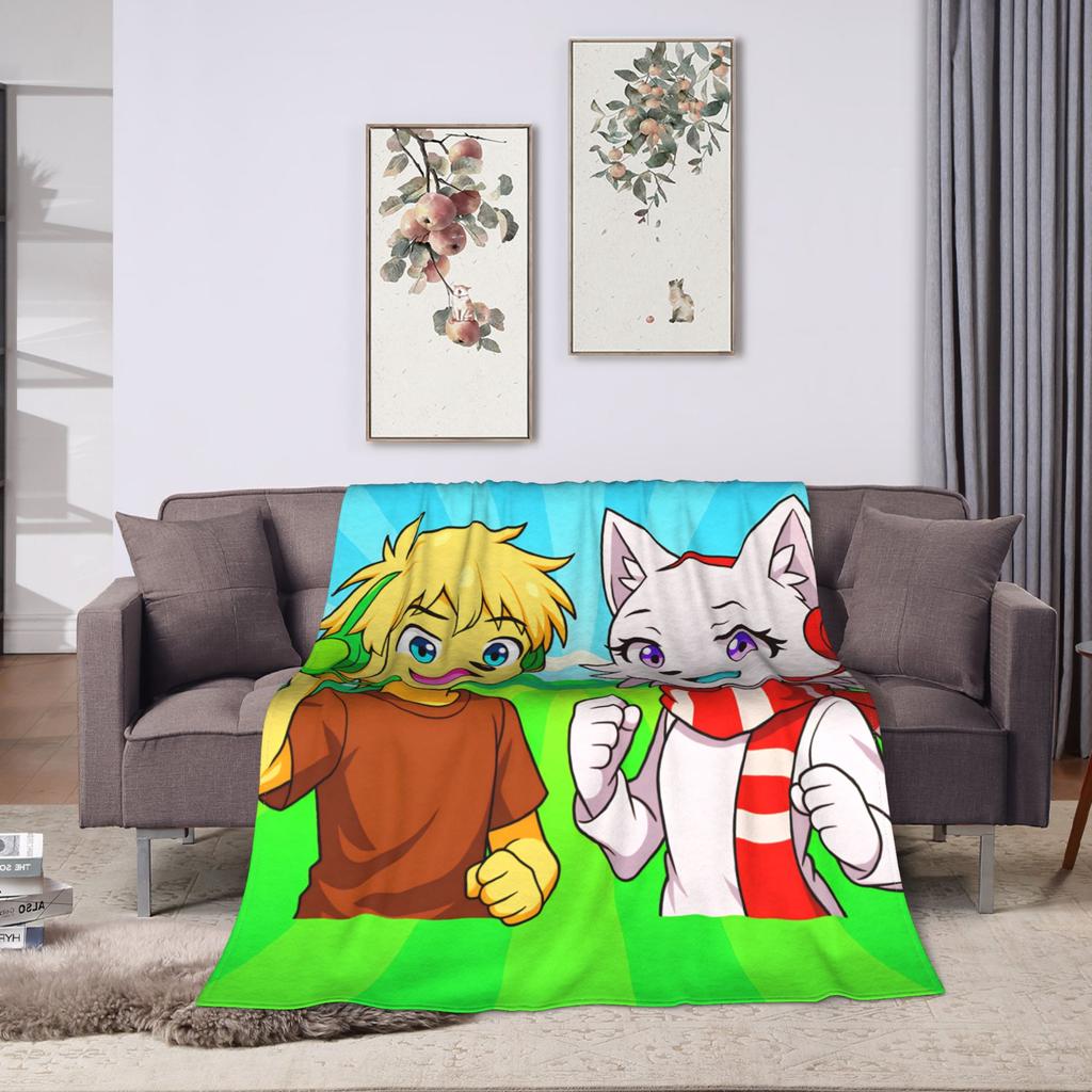 Tylers And Snowi Gaming Blanket  Camping Flannel Throw Blanket For Living Room Warm Soft Customized Quality Bedspread Gift
