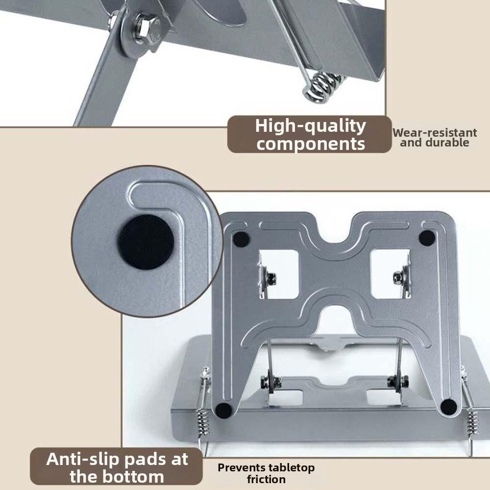 Full Metal Book Holder Rotating Bookstand Laptop Riser Reading Stand Desk Organizer