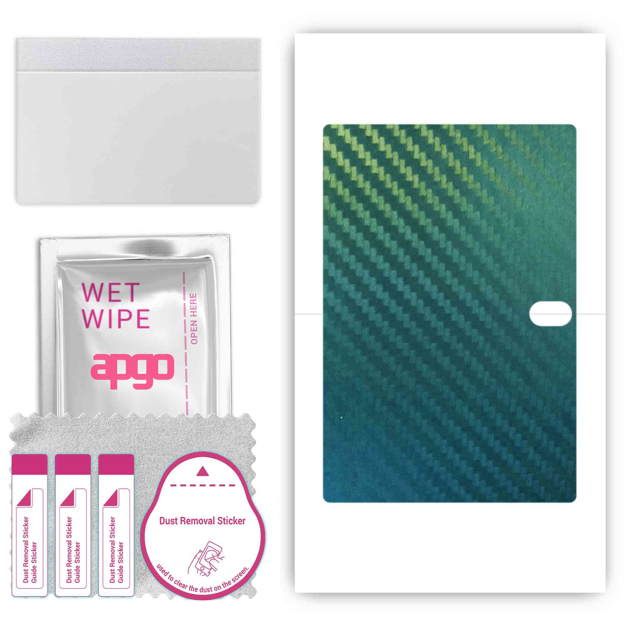 

apgo Protective Skin Sticker for the back compatible with Teclast P10SE, Wrap Film, Foil, Vinyl - Pattern Carbon Chameleon CAKA1