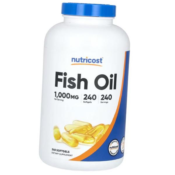 Fish Oil, Fish Oil 1000, Nutricost 240 Softgels (67647001)