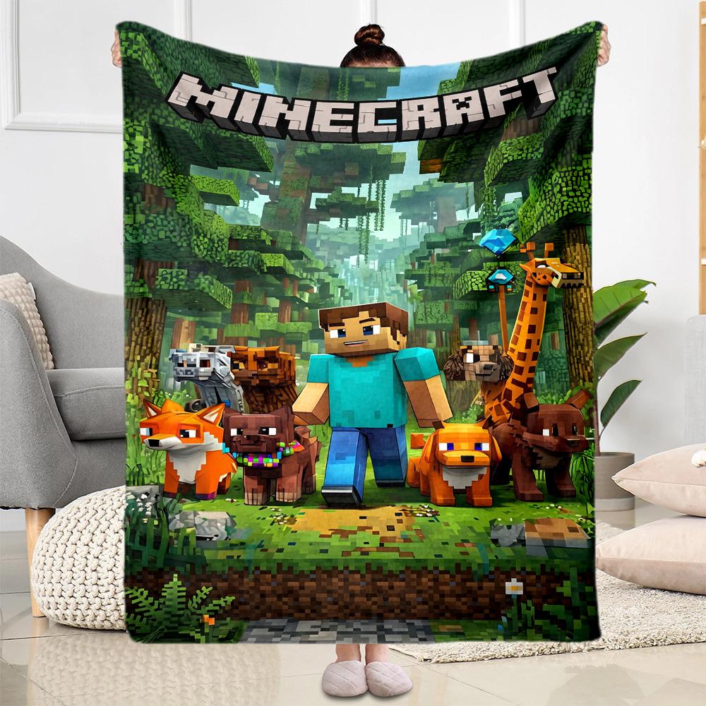 Minecraft 41 Blanket Soft & Cozy Suitable for Sofa Couch Office Chair for All Seasons Warmthful Decor Birthday Christmas Gift Blanket