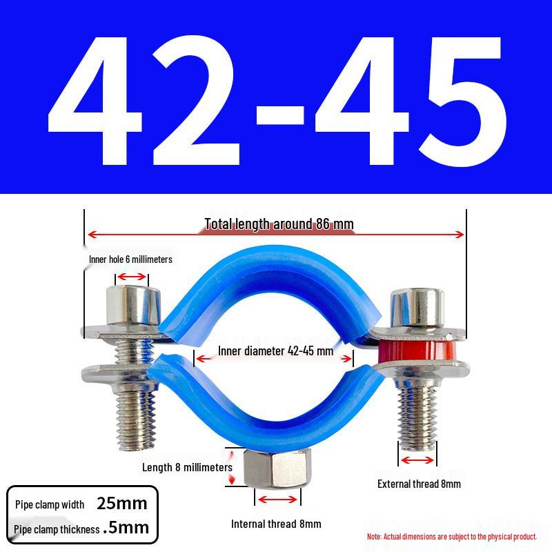 Stainless Steel Pipe Clamp Bracket with M8 Nut for Cable and Gas Pipes