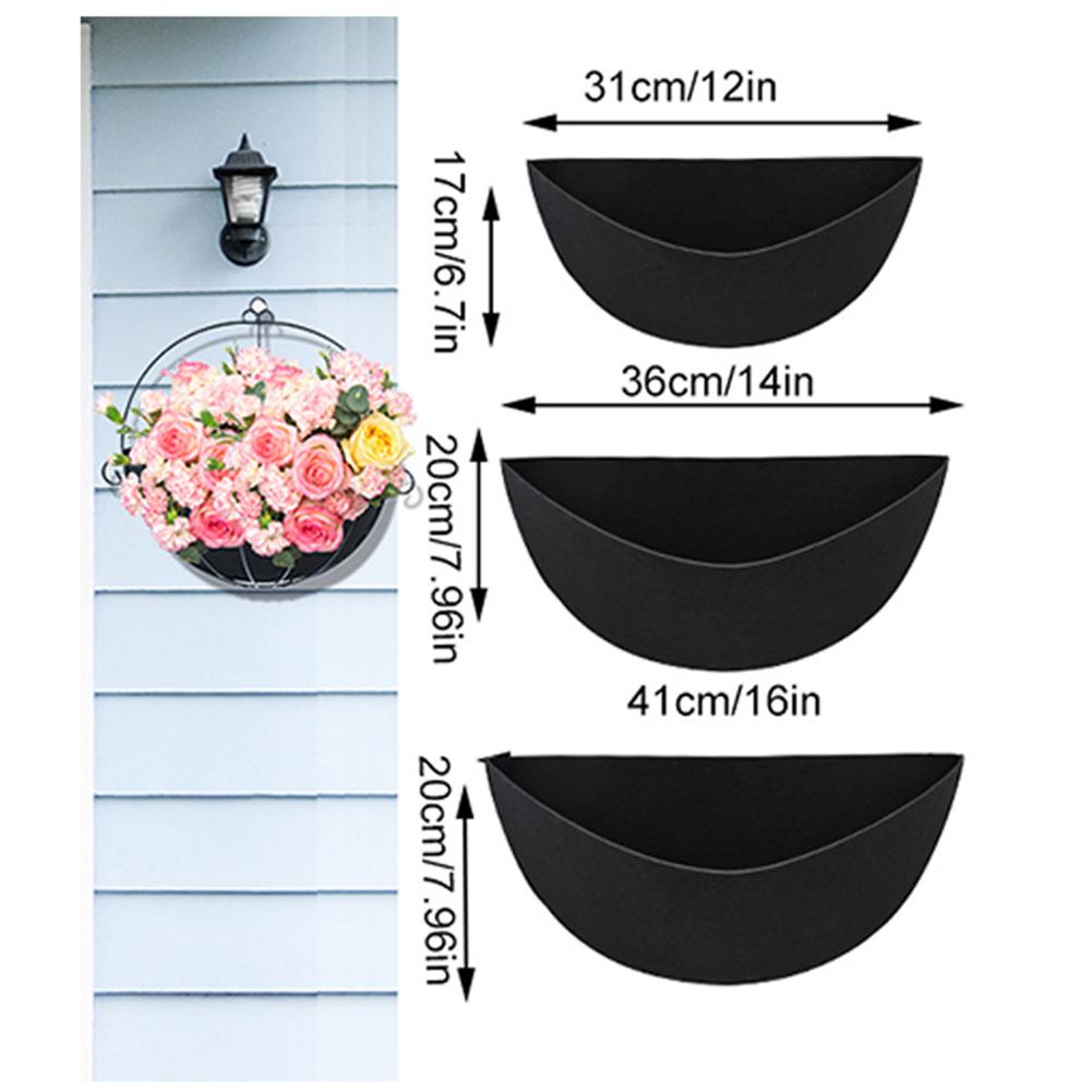 Felt Liner Kit 3pcs for Wall Hanging Half Round Baskets Box Planters Outdoor Fence Baskets and Wire Plant Holders