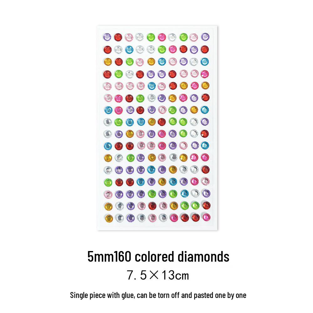 Gem Stickers: Kids' 3D Acrylic Crystal DIY Rhinestone Decorations, Colorful Cross-Border Designs for Girls