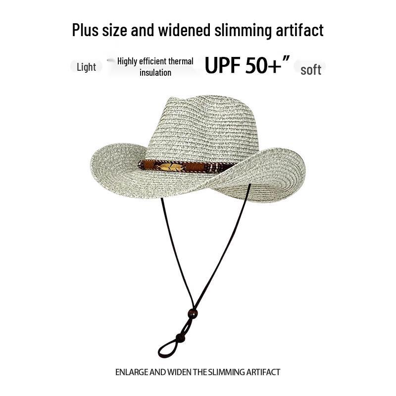 JIAOXIU Retro Hand-Woven Large Brim Straw Sun Hat