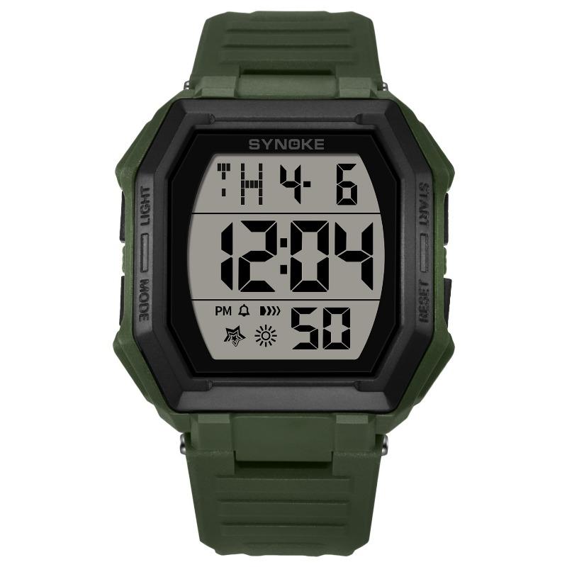 Top Brand New Large Screen Fashion Trend Sports Electronic Watch Men's Student Multifunctional Waterproof Wristwatch