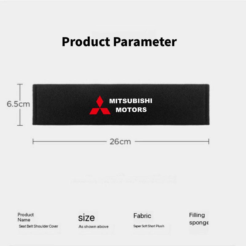Car Safety Belt Shoulder Cover Pad Plush Seat Belt Shoulder for Mitsubishi Outlander ASX RALLIART Pajero Auto Accessories QC3