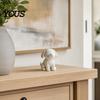 Small Pet Statue Dog Figurine, 3D Printed Cute Puppy Sculpture, Smile Animal Desktop Sculpture Ornament for Living Room Table Decor, Gifts Lovers