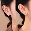 925 Sterling Silver Heart Zircon Huggie Hoop Earrings, Gold/Platinum Plated Cute Love Earring for Women, Fashion Hypoallergenic
