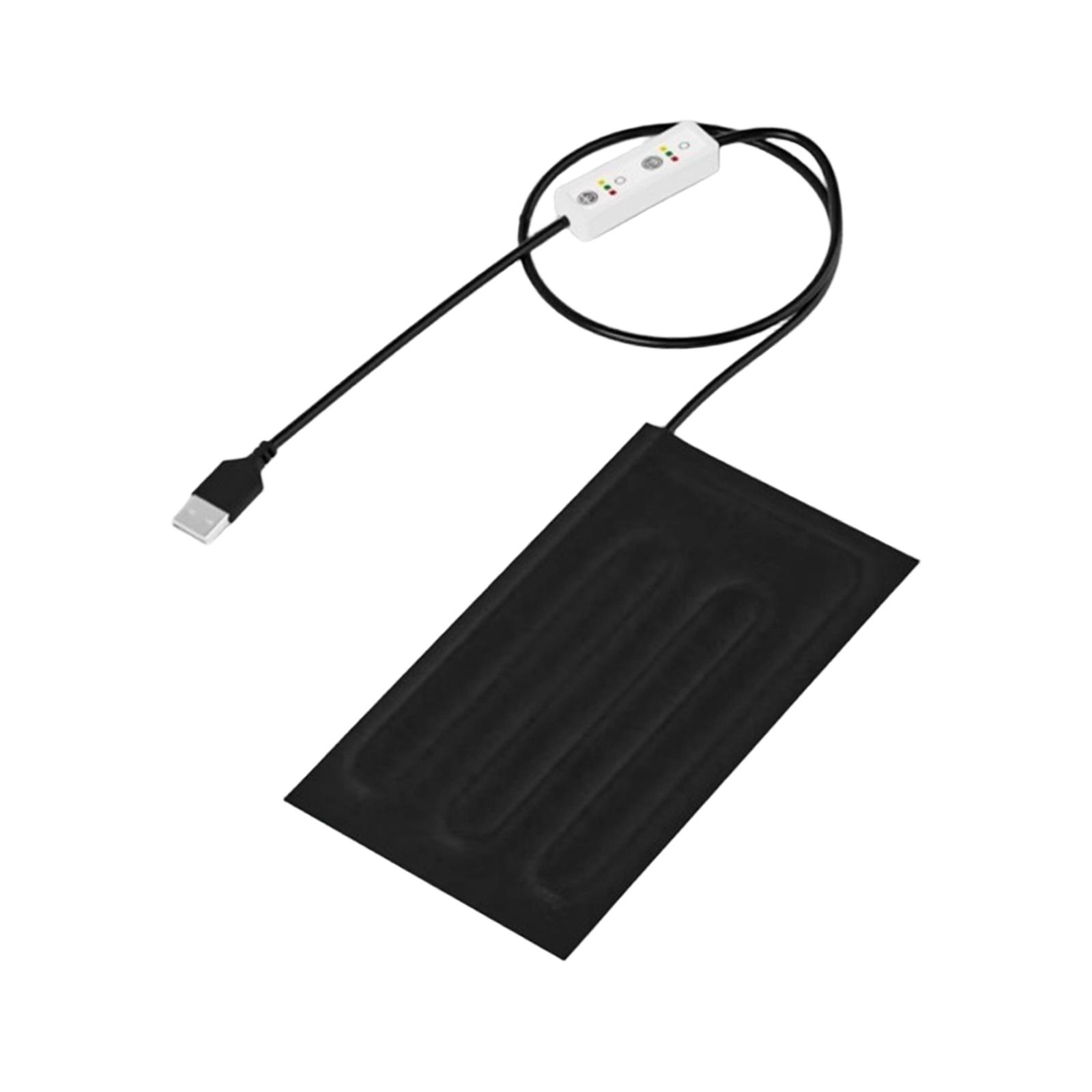 Reptile Heating Pad Warm Pad with Timer USB Electric Adjustable Temperature Terrarium Heating Mat for Snake Incubator Gecko