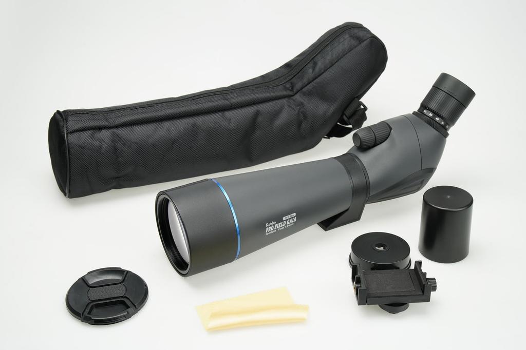 KENKO Pozorovací dalekohled PRO FIELD GAIA Zvětšení Průměr objektivu 80 mm Šikmý pohled Odolný proti stříkající vodě Dvouohniskový typ 82mm závit pro objektivový filtr 20~60x PFG-60A