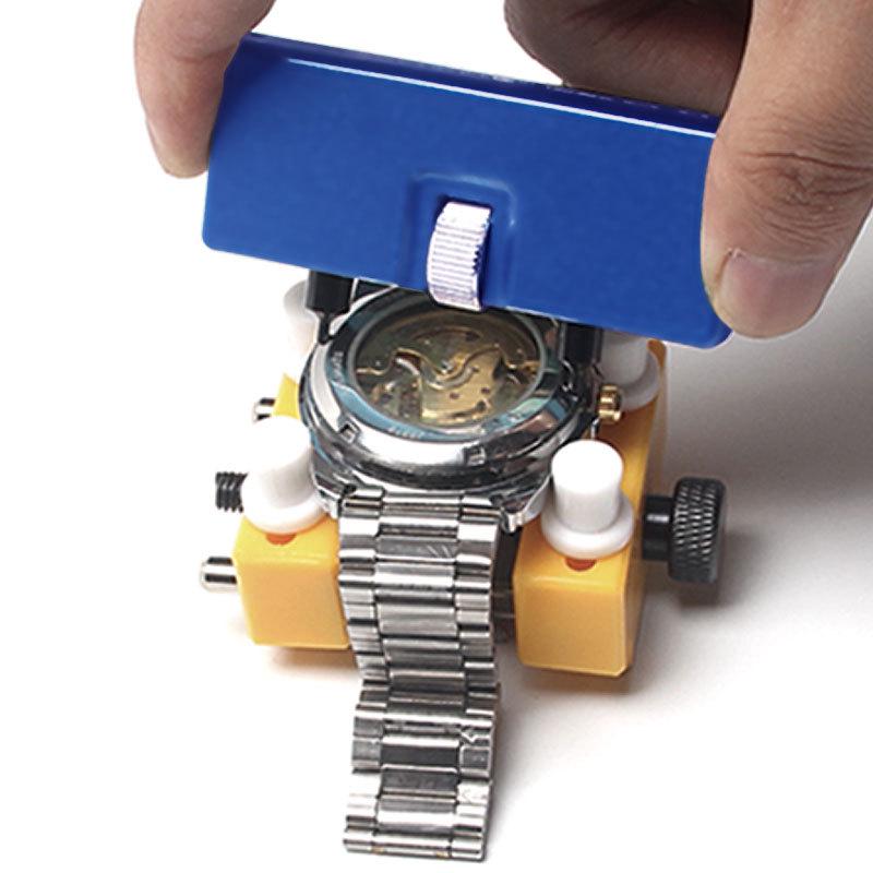Portable Two-Legged Large Caliber Watch Back Opener Tool with Square and Round Tooth Tips