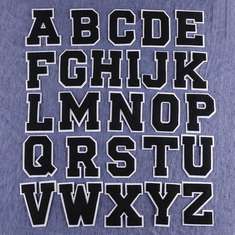 Computer Embroidery Label Cartoon English Alphabet Patch Sticker Towel Embroidery Cloth Label Patch Accessories Chenier Embroidery Cloth Sticker