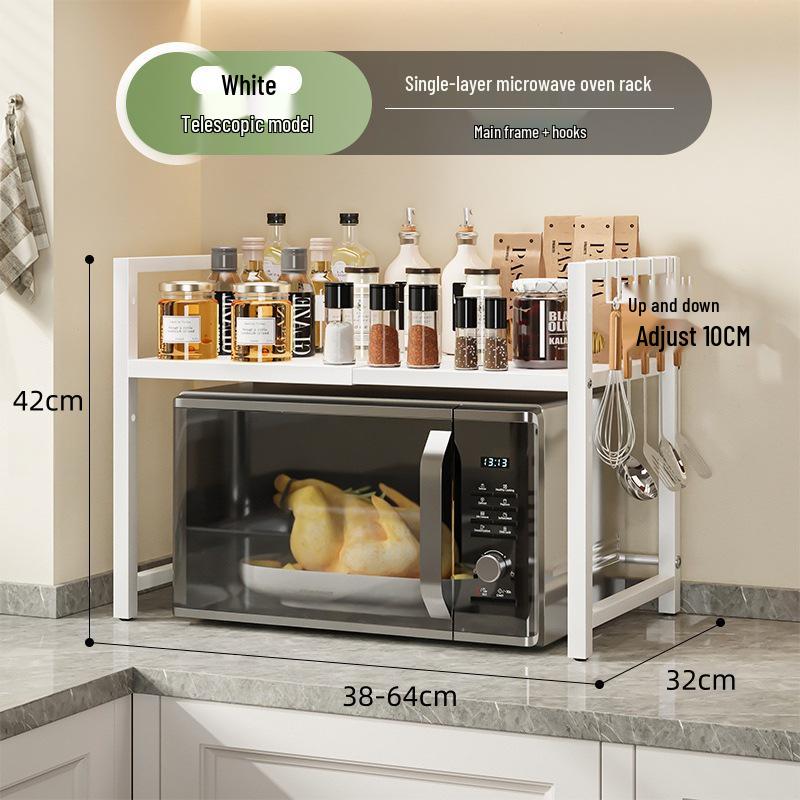 Extendable Kitchen Storage Rack for Microwave & Rice Cooker