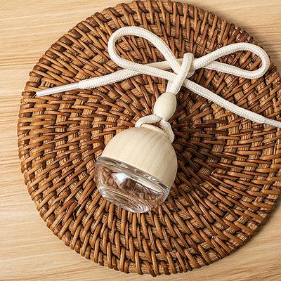Glass Transparent Refillable Car Perfume Air Freshener Empty Hanging Bottle Fragrance Diffuser Interior Decoration Accessories