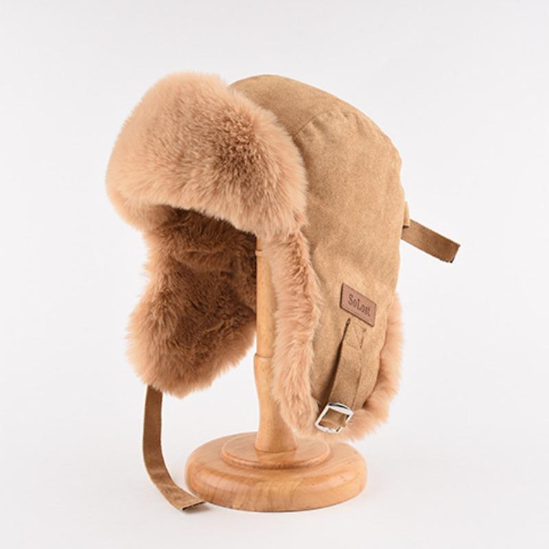 Thunderhead Cap Men's Fall and Winter Warm Cotton Cap Children's Mask Cap Plush Ear Protection Cycling Cap Europe and The United States