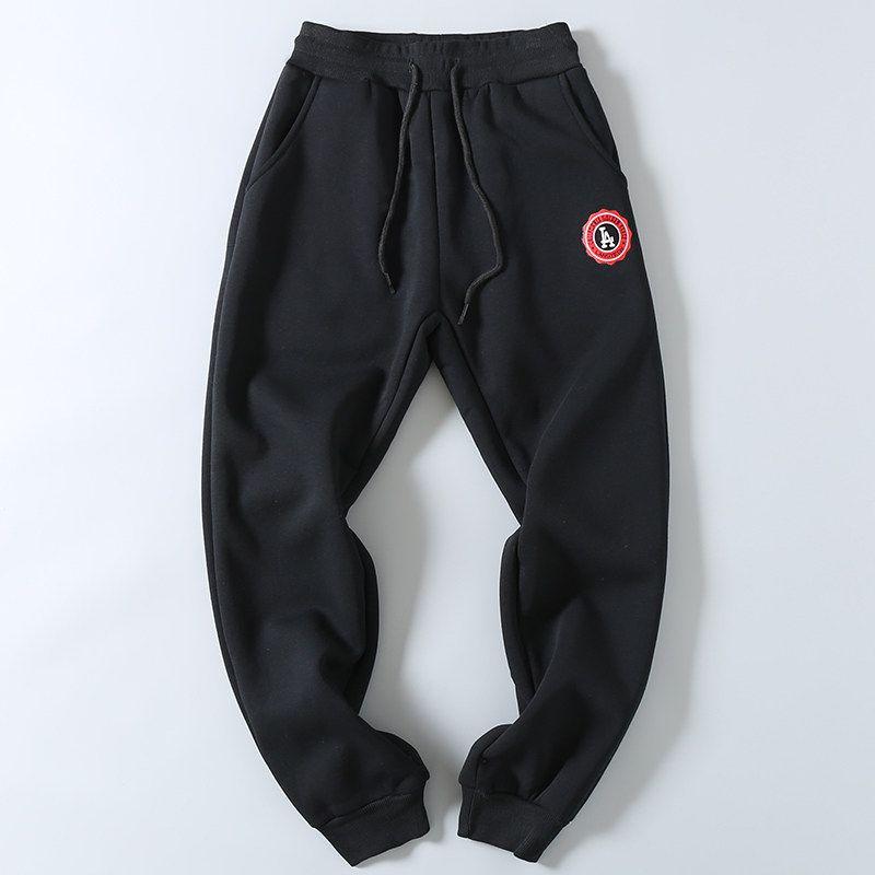 Sweatpants Men and Women Same Style Sports Thickening Warm Casual Pants Black 2XL