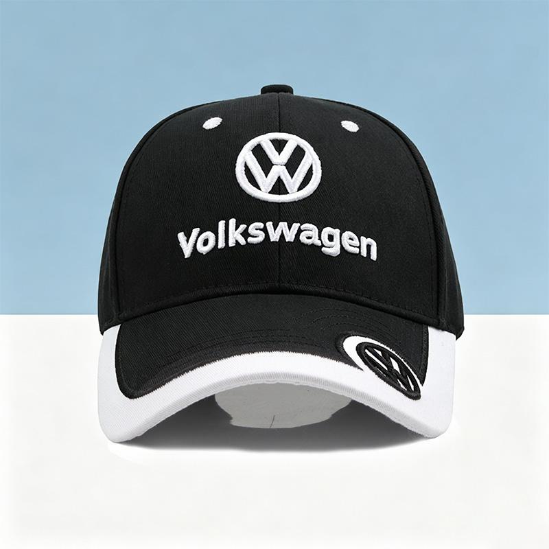abcd1 Car Solid Color Hat Spring Summer Baseball Cap Sunshade Cap For Volkswagen VW Polo Passat B5 Golf 4 5 6 Tiguan Jetta CC Touran