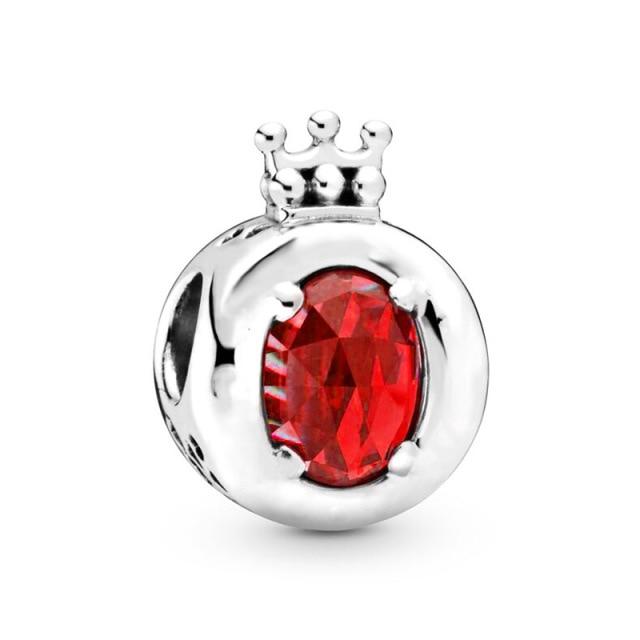 Fashion Charm  Red Love Wine Glass Crown Beads Suitable for  Ladies Bracelet Jewelry