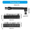 L Shape Double Head Hex Key Wrenches Set With 10 Interchangeable Bit For Various Screws And Applications