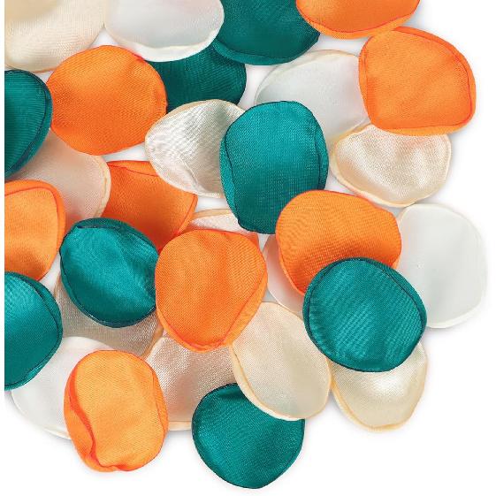 300pcs Orange Rose Petals, Artificial Flower Petals Fall Wedding Decor Flower Girl Petals Terracotta Flower Petals for Wedding Aisle Runner Scatter