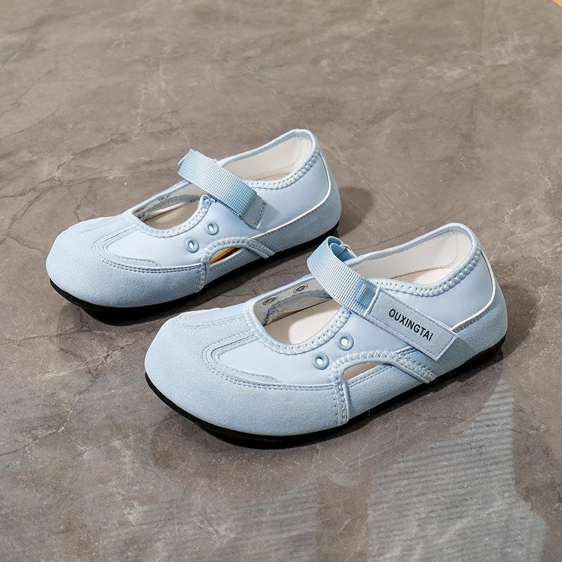 

2025 Летние повседневные туфли Мэри Джейн - Женские дышащие удобные повседневные туфли на липучках с вырезами 37 синий