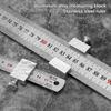 Accurate Positioning Marking Gauge Metal Straight Ruler Steel Ruler Slide Stop  Carpentry Work