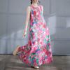 New Bohemian Long Dress - Summer New Style Fitted and Expanded Sleeveless Round Neck Printed Dress