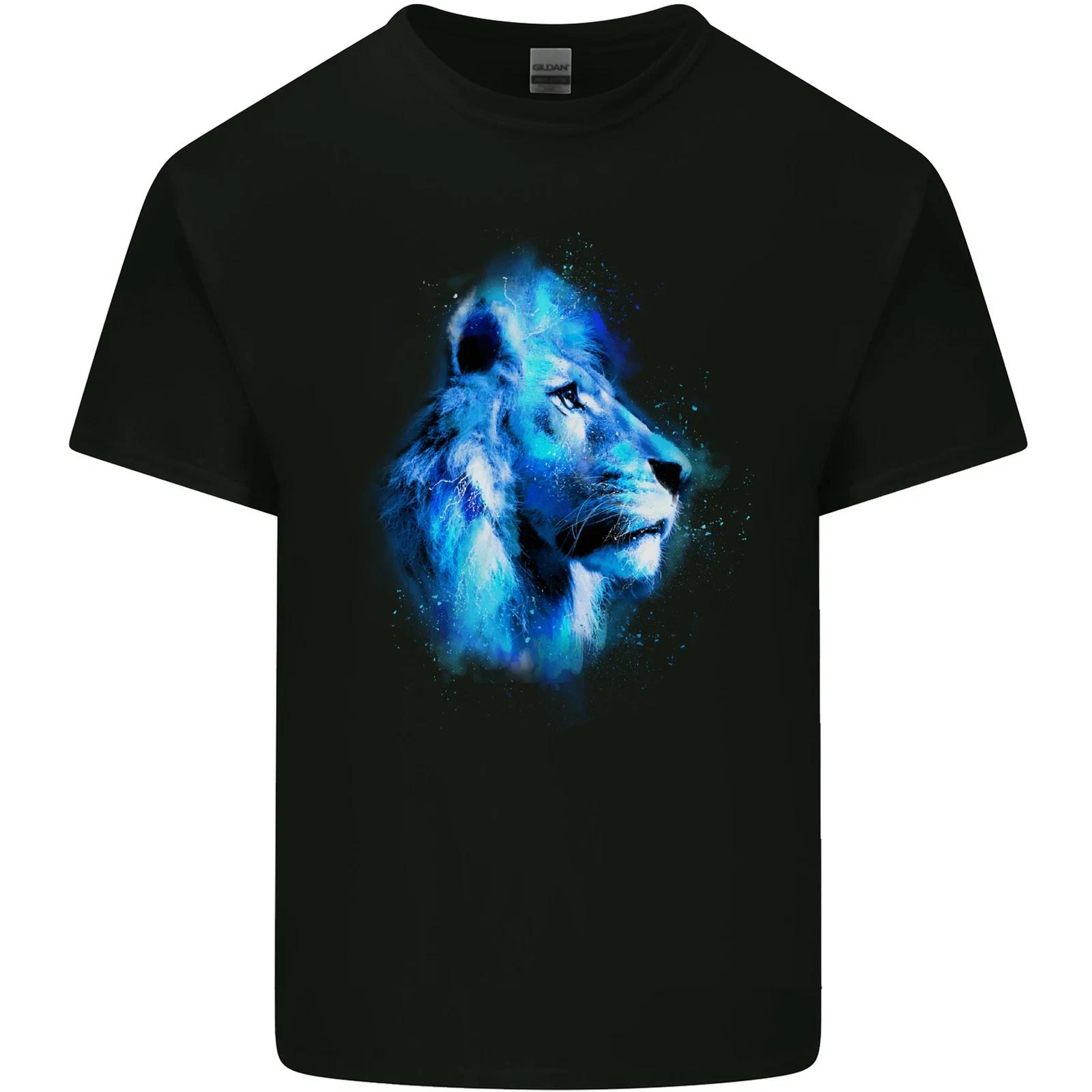 Lion Watercolour Kids T-Shirt Childrens 2XL