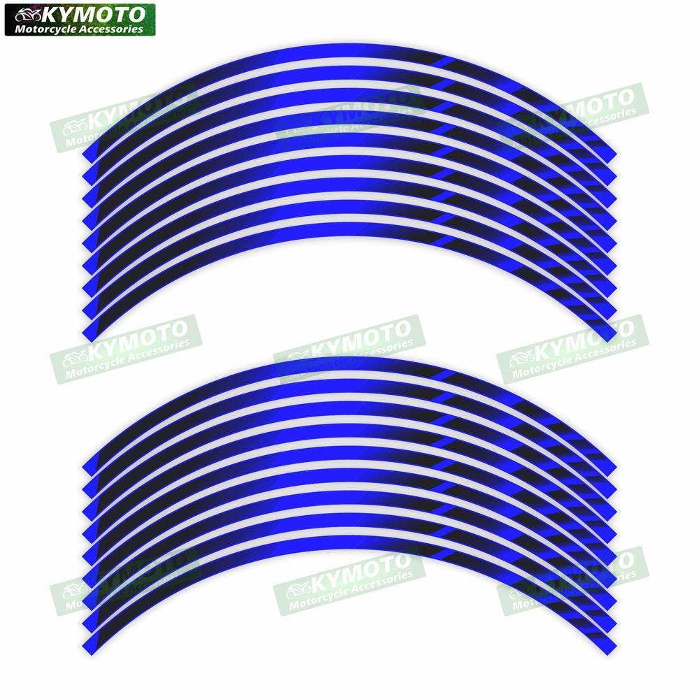 Universal 17 Inch Motorcycle Accessories Front and Rear Wheel Stickers Decorative Waterproof Reflective Wheel Rim Stickers