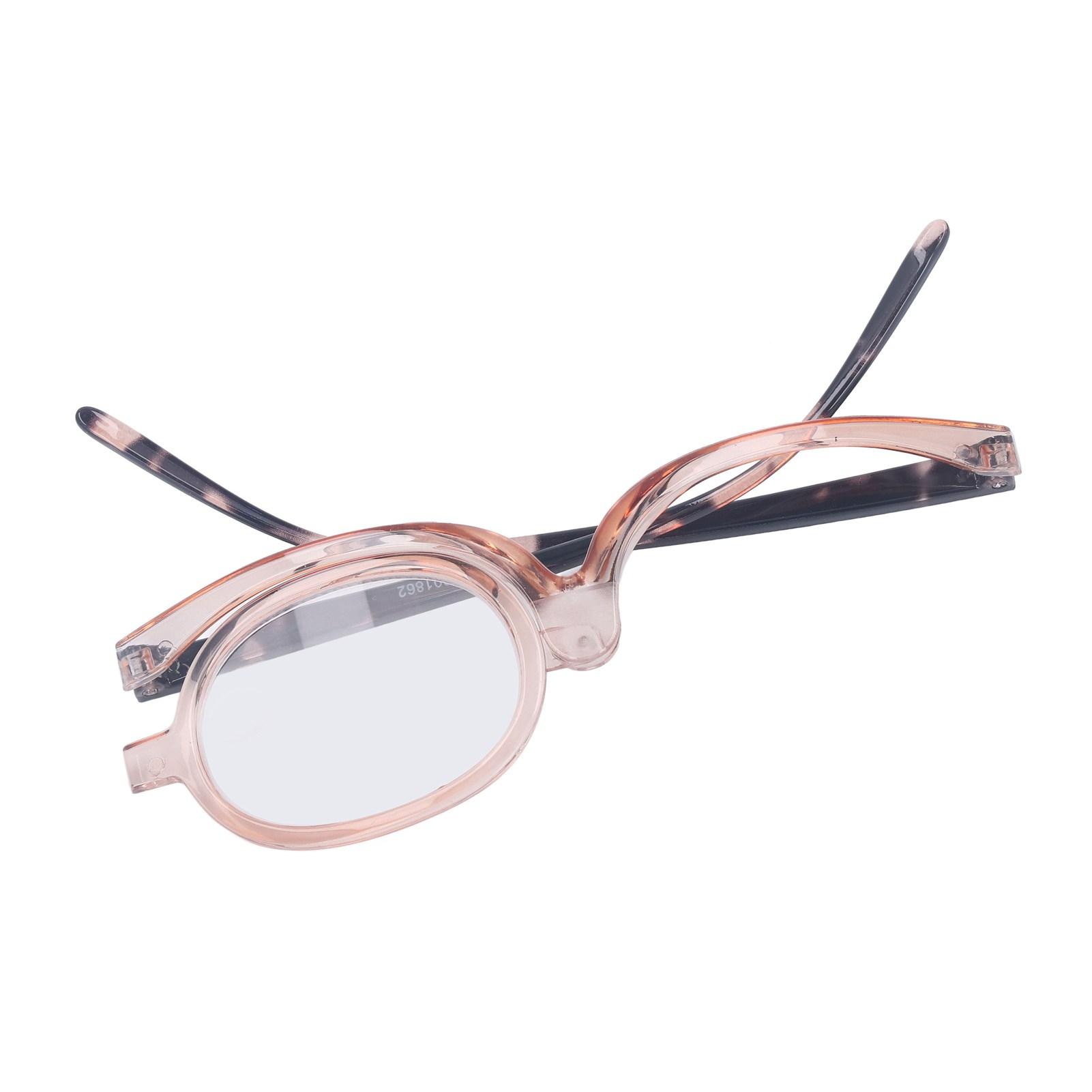 

Очки для макияжа глаз, портативные пресбиопические очки для чтения, увеличительные, откидные, вращающиеся, с одной линзой для