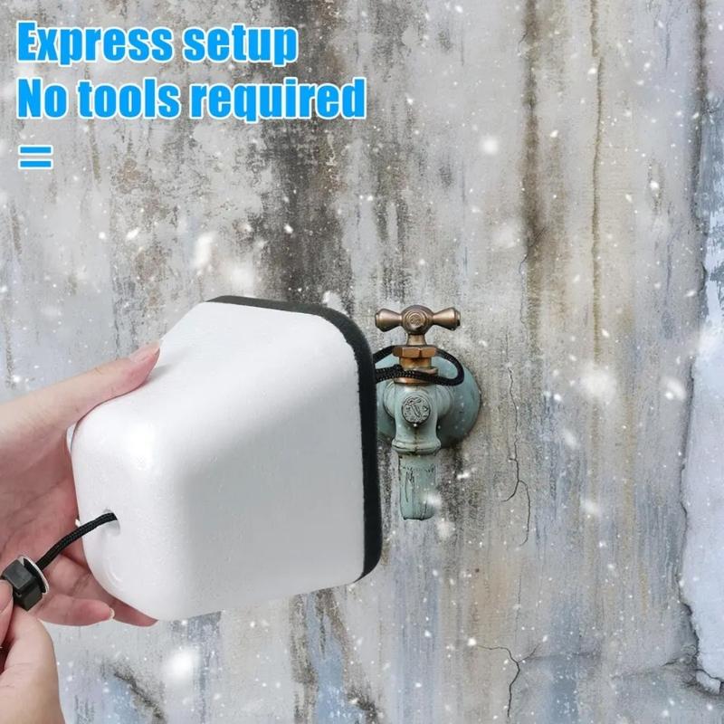 2 Pack Easy Installation AntiFreeze Faucet Protectors Foam Texture Insulation Cover for Cold Weather Outdoor Use