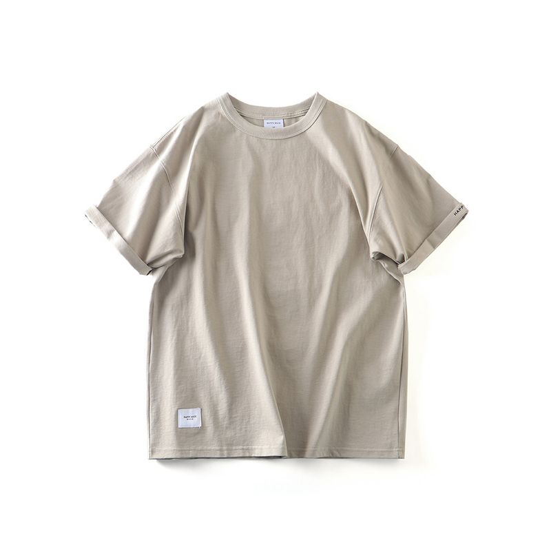 American Retro Heavy Weight Pure Cotton Short Sleeve T-Shirt Men 2024 New Arrival Trendy Base Shirt Export Export Cotton T-shirt