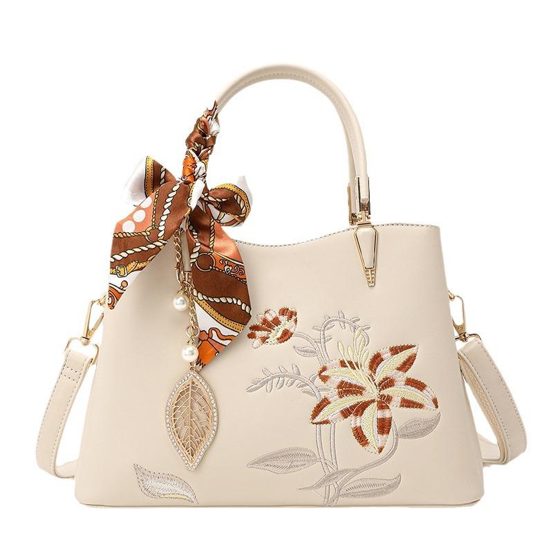 New Chinese-style embroidered Mother's Day gift bag, fashionable and elegant mom bag, crossbody handbag for middle-aged women