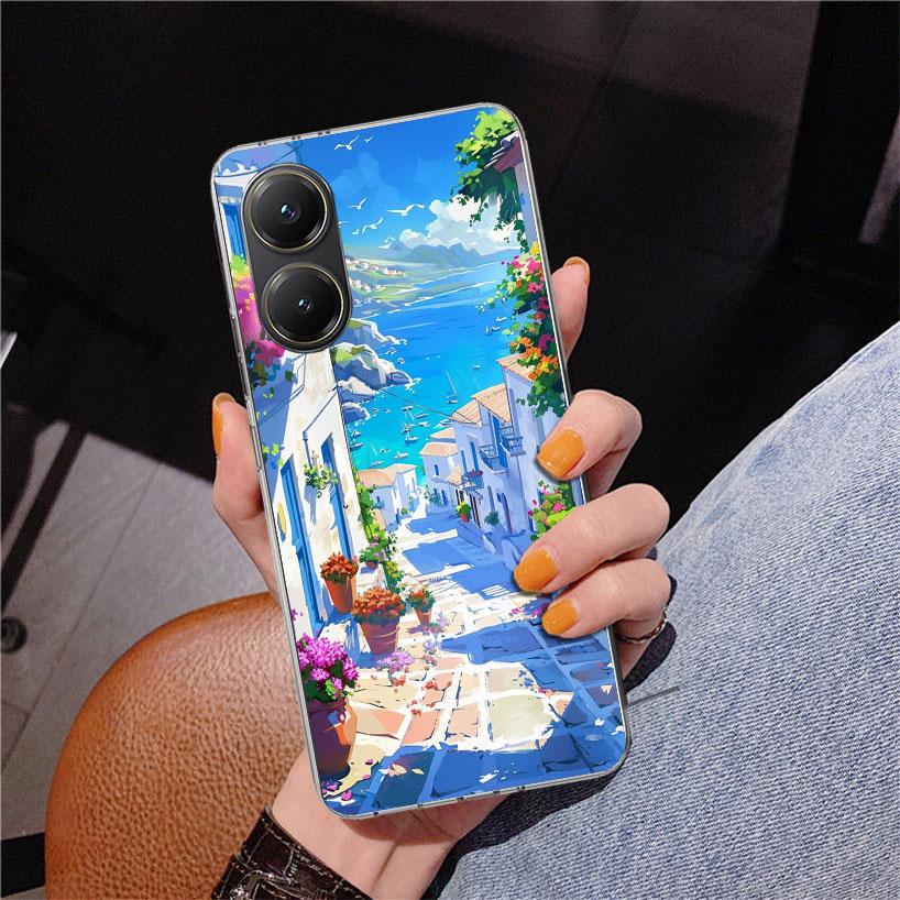 Greece In Summer Santorini Phone Case For Xiaomi Poco X7 X6 X5 Pro F7 Ultra Redmi 15C 15 13C 13 12C 12 10 10A 10C 9 9A 9C 9T Cov