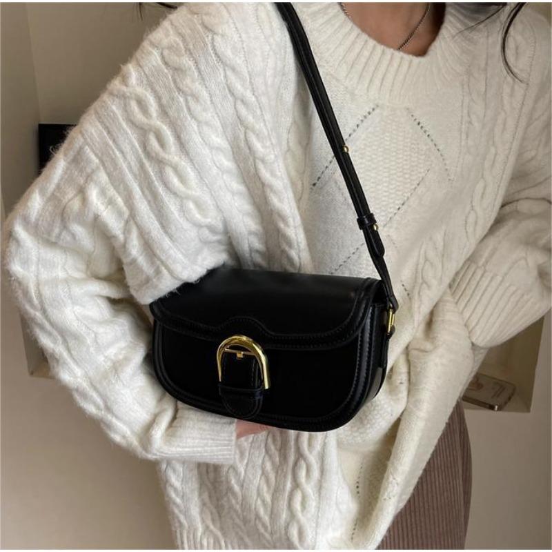 Retro High-end Fashion Bag Women's Commuter Versatile Saddle Bag Popular Foreign Casual Shoulder Bag