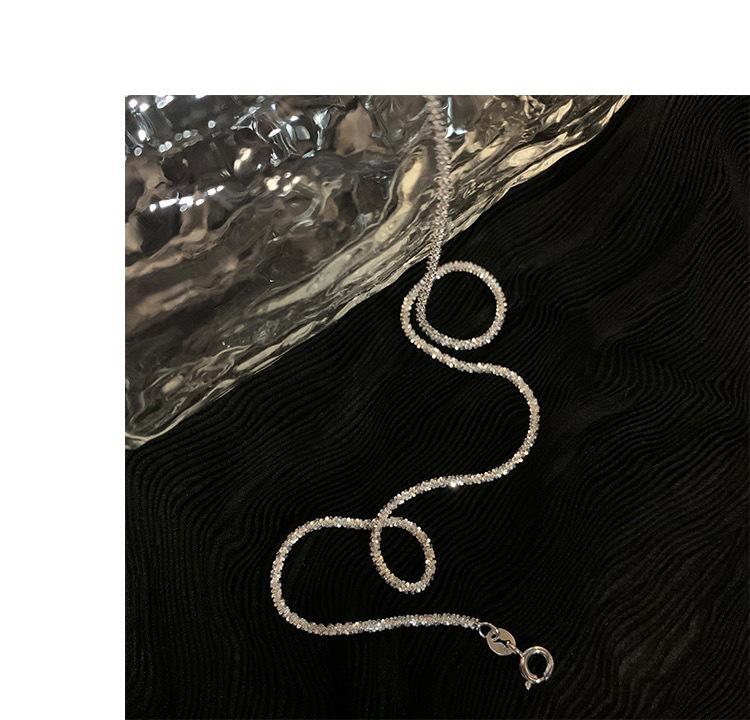 Gypsophila 14K Gold-Plated Sterling Silver Necklace: Sparkling Clavicle Choker Chain for Women.