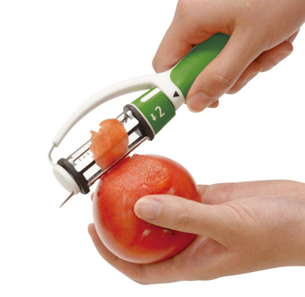 Pearl Metal Convenient Gadgets Vertical Rotating Peeler 3-Way C-3801
