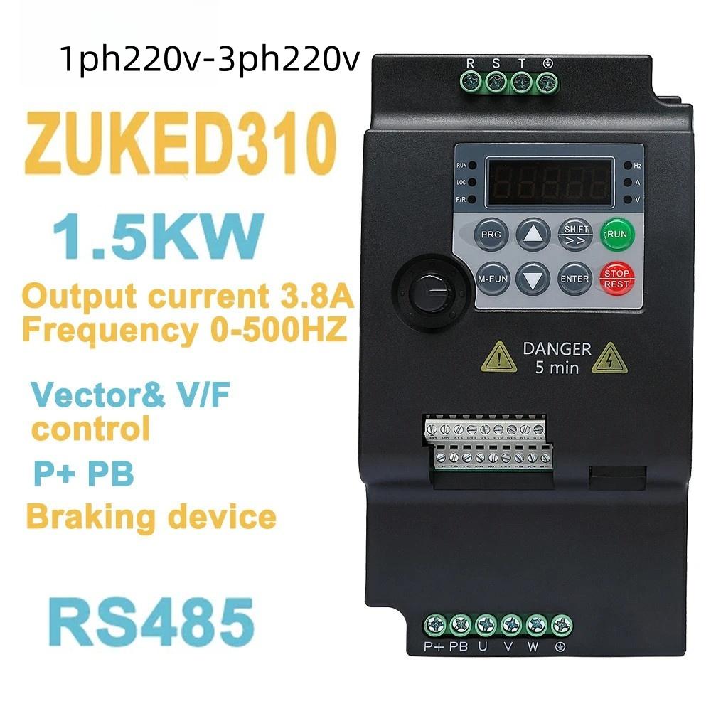 VSD/VFD 220V 0.75kW (1hp),1.5kW (2hp) & 2.2kW (3hp) Frequency Inverter Variable Frequency Drive Universal Motor