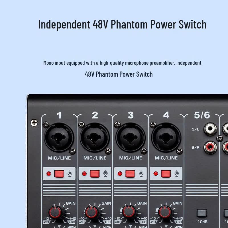 HuiDu HL-W8 Professional 8-Channel Audio Mixer with DSP (CN Version)