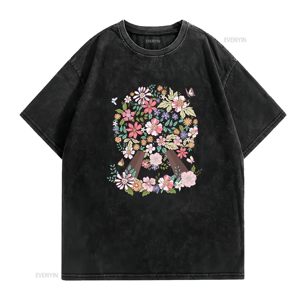 Floral Epcot T Shirt Flower and Garden Festival E0725 vintage Washed Unisex Versatile Breathable Top For Everyday Wear graphic