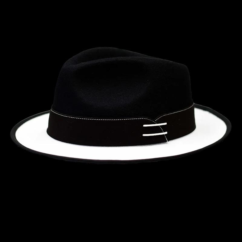 French Top Hat Color Matching Pure Wool Top Hat British Wool Hat Fedora